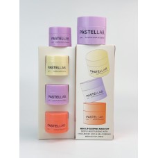 Pastel Набір нічних масок для губ PASTELLAB  ПЕРСИК, ВАНІЛЬ, ЧОРНИЦЯ, 3х3,5 г