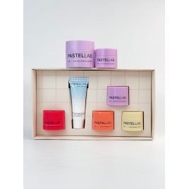 Pastel Набір міні продуктів PASTELLAB (Гель д/пілінгу обл., 10г + Крем д/догляду за кутик. та нігтями, 3,5г + Маска д/губ нічна  ПЕРСИК, ВАНІЛЬ, ЧОРНИЦЯ, 3х3,5г)