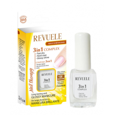 Revuele Комплекс 3 в 1- швидке вис-ня, тверде покр. та глянц. блиск NAIL THERAPY, 10 мл