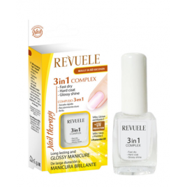 Revuele Комплекс 3 в 1- швидке вис-ня, тверде покр. та глянц. блиск NAIL THERAPY, 10 мл
