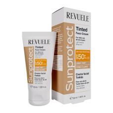 Revuele Крем для обличчя тонуючий - Світлий відтінок SPF50+, 50 мл 