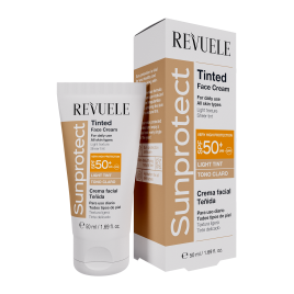 Revuele Крем для обличчя тонуючий - Світлий відтінок SPF50+, 50 мл 