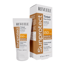 Revuele Крем для обличчя тонуючий - Золотистий відтінок SPF50+, 50 мл 