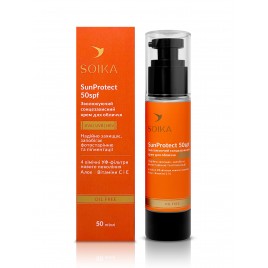 Soika Крем для обличчя сонцезахисний зволожуючий з SPF 50 "SunProtect", 50 мл